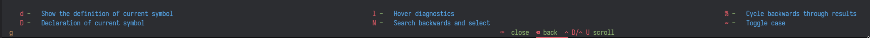 Keybindings suggestions
